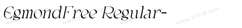 EgmondFree Regular字体转换